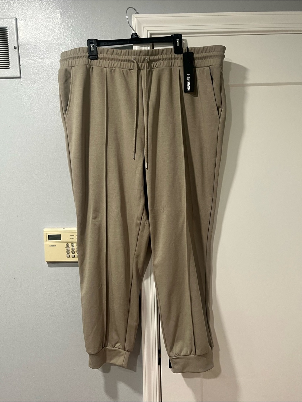 Fashion Nova Men's Taupe Drawstring Joggers